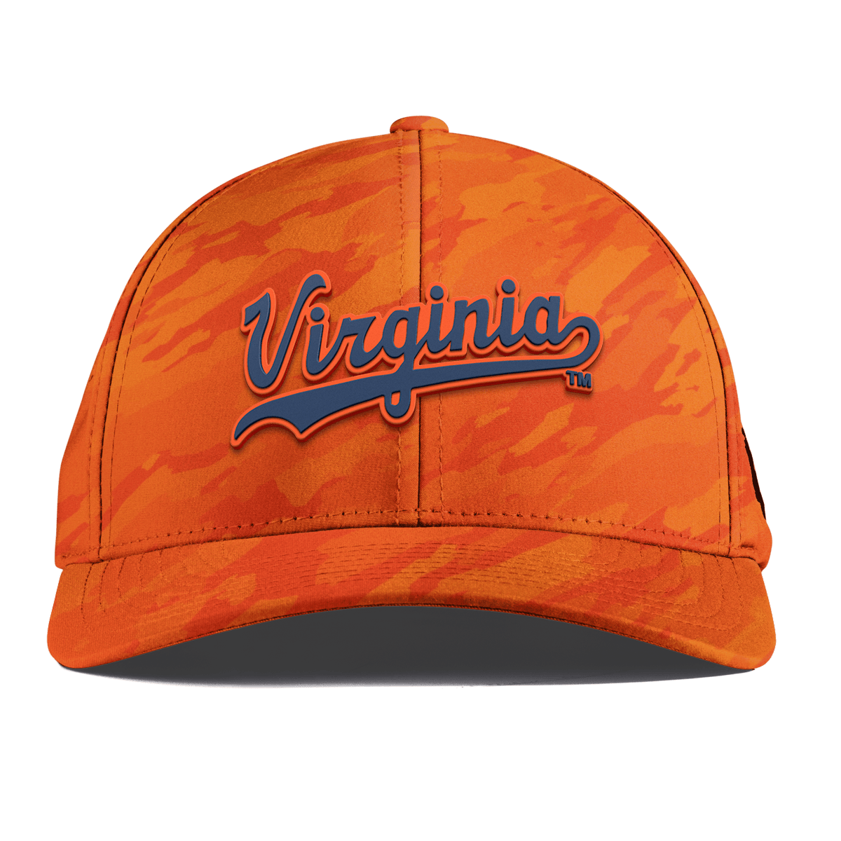 University of Virginia "Virginia Script" Curved Performance Blaze Orange Camo