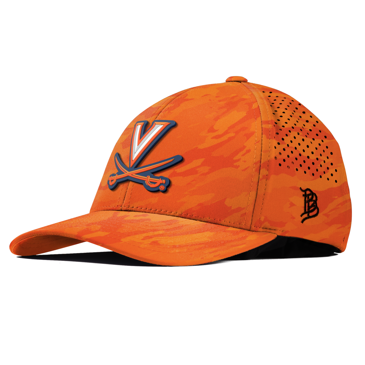 University of Virginia "Virginia Team Logo" Curved Performance Blaze Orange Camo