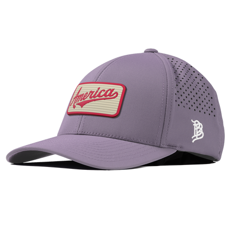 America Badge Curved Performance Purple