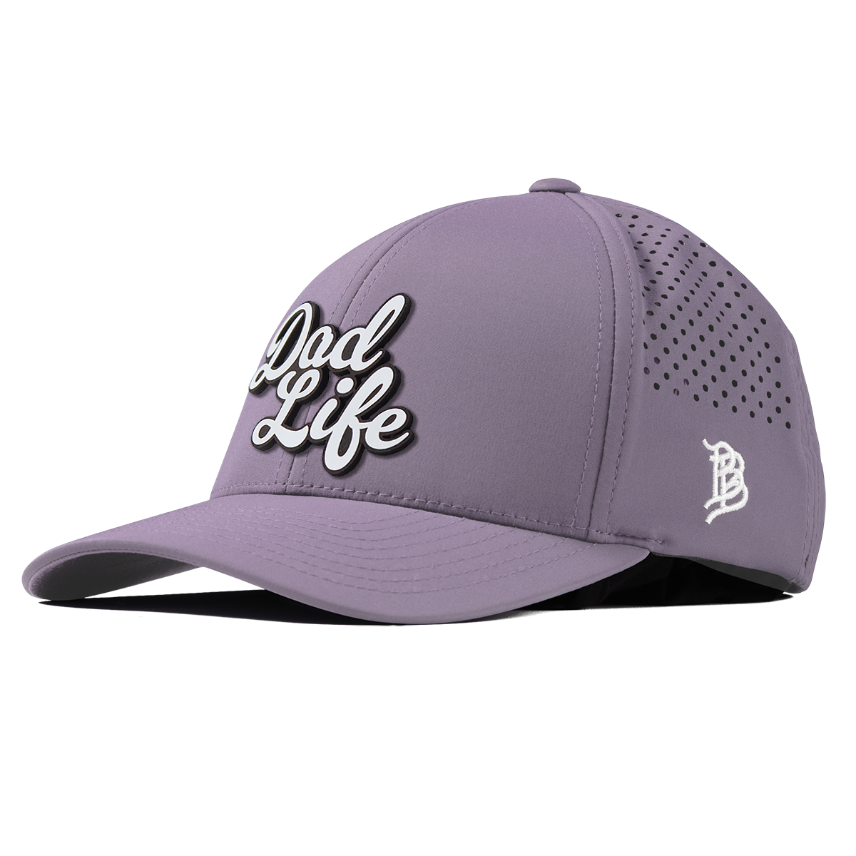 Dad Life Script Curved Performance Purple