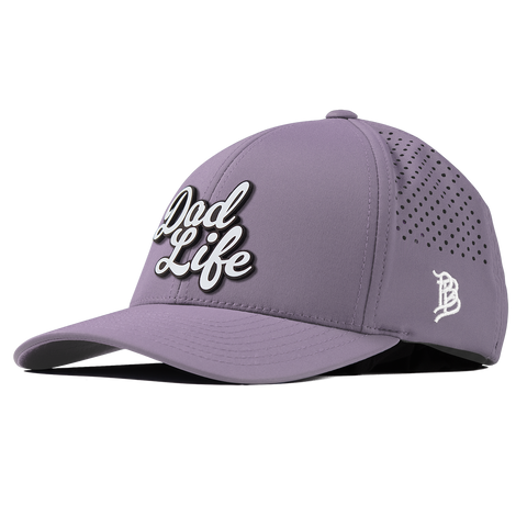 Dad Life Script Curved Performance Purple