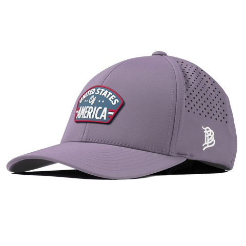 United States of America Badge Curved Performance Purple