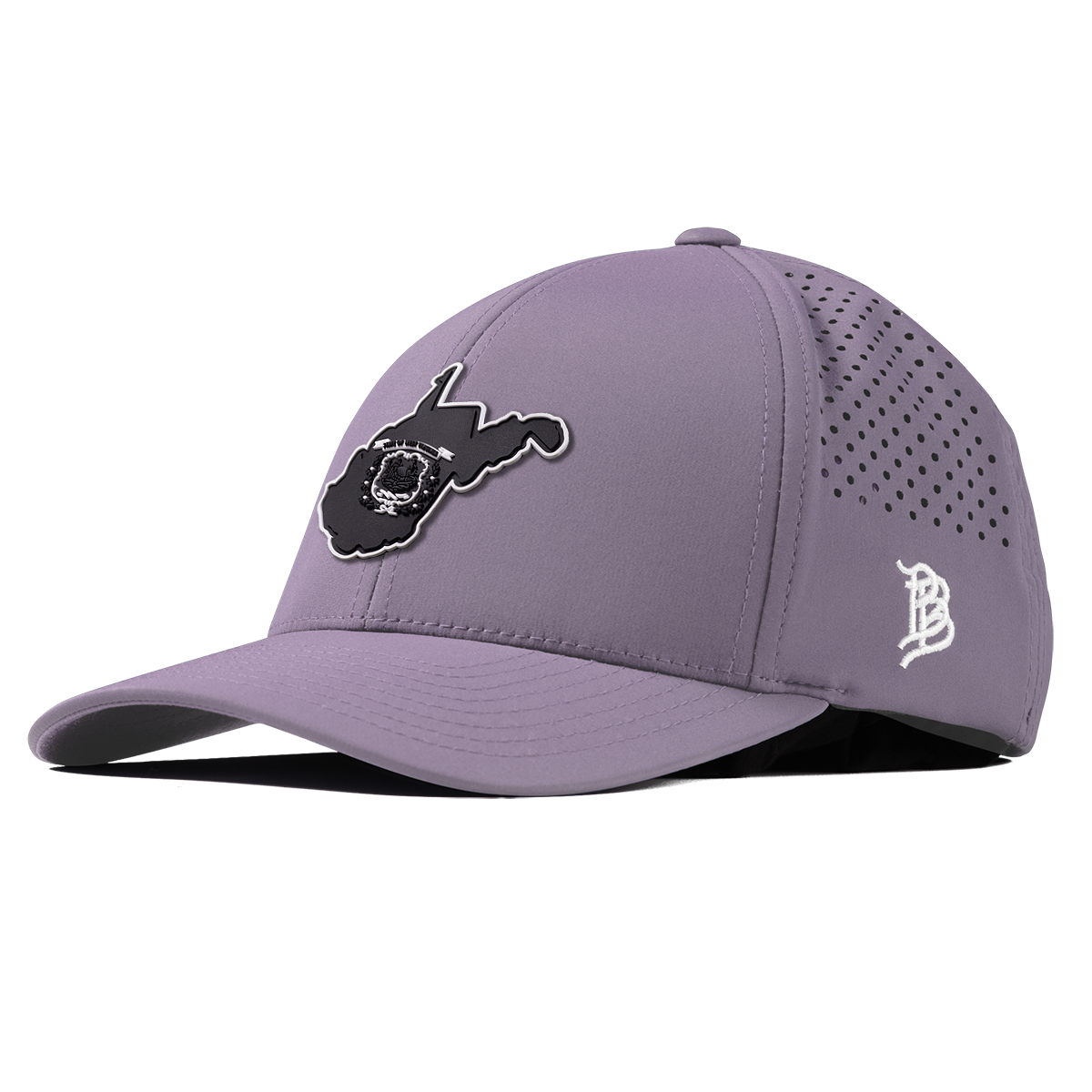 West Virginia Vintage Curved Performance Purple