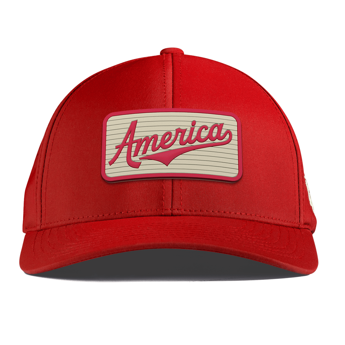 America Badge Curved Performance Red
