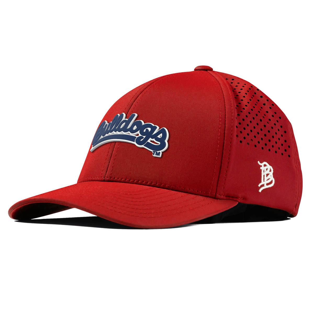 Fresno State University "Bulldogs Script Navy" Curved Performance Red