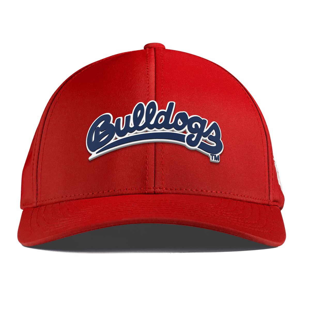 Fresno State University "Bulldogs Script Navy" Curved Performance Red
