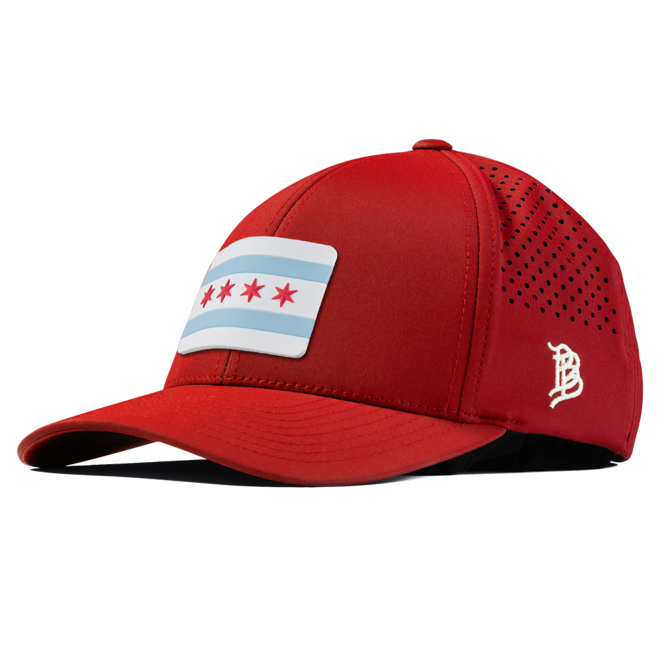 Chicago Flag Red Curved Performance Red