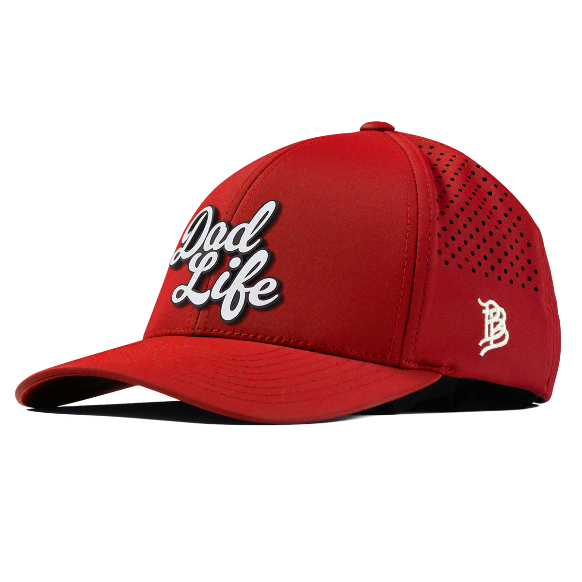 Dad Life Script Curved Performance Red