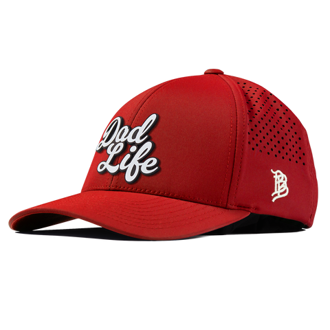 Dad Life Script Curved Performance Red