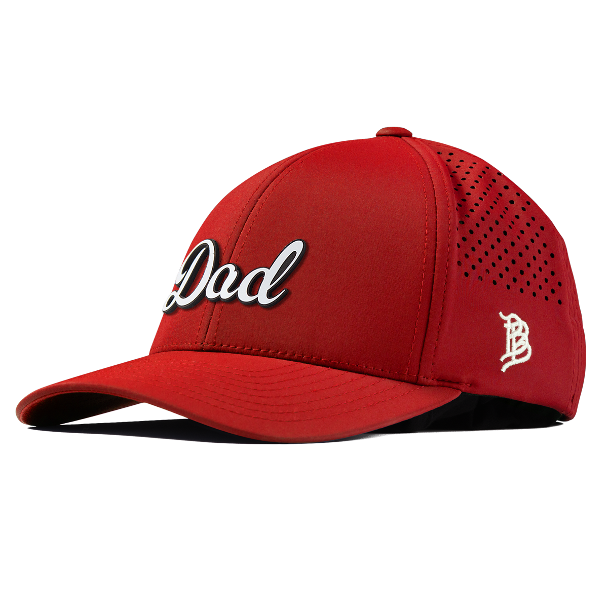 Dad Script Curved Performance Red