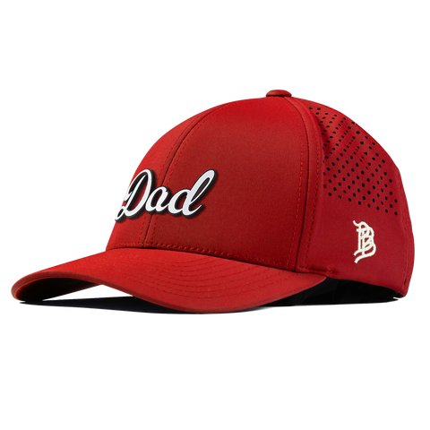 Dad Script Curved Performance Red