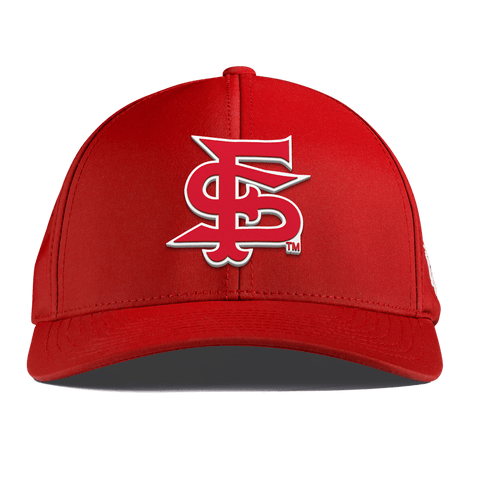Fresno State University "Fresno State Stacked" Curved Performance Red