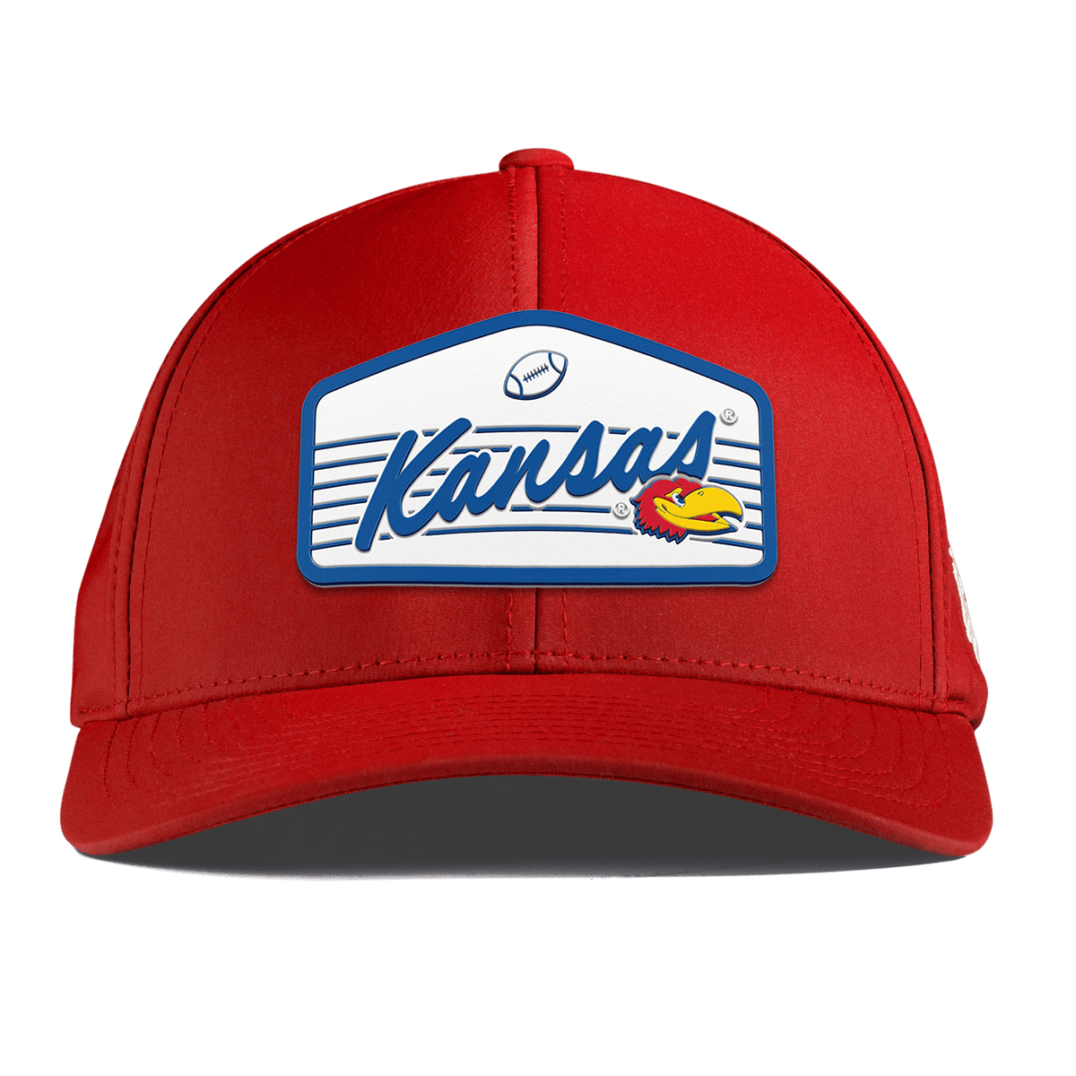 University of Kansas "Jayhawks Football" Curved Performance Red