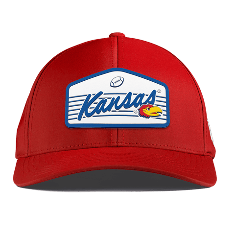 University of Kansas "Jayhawks Football" Curved Performance Red