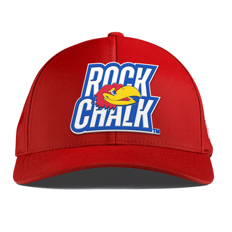 University of Kansas "Kansas Rock Chalk Block" Curved Performance Red