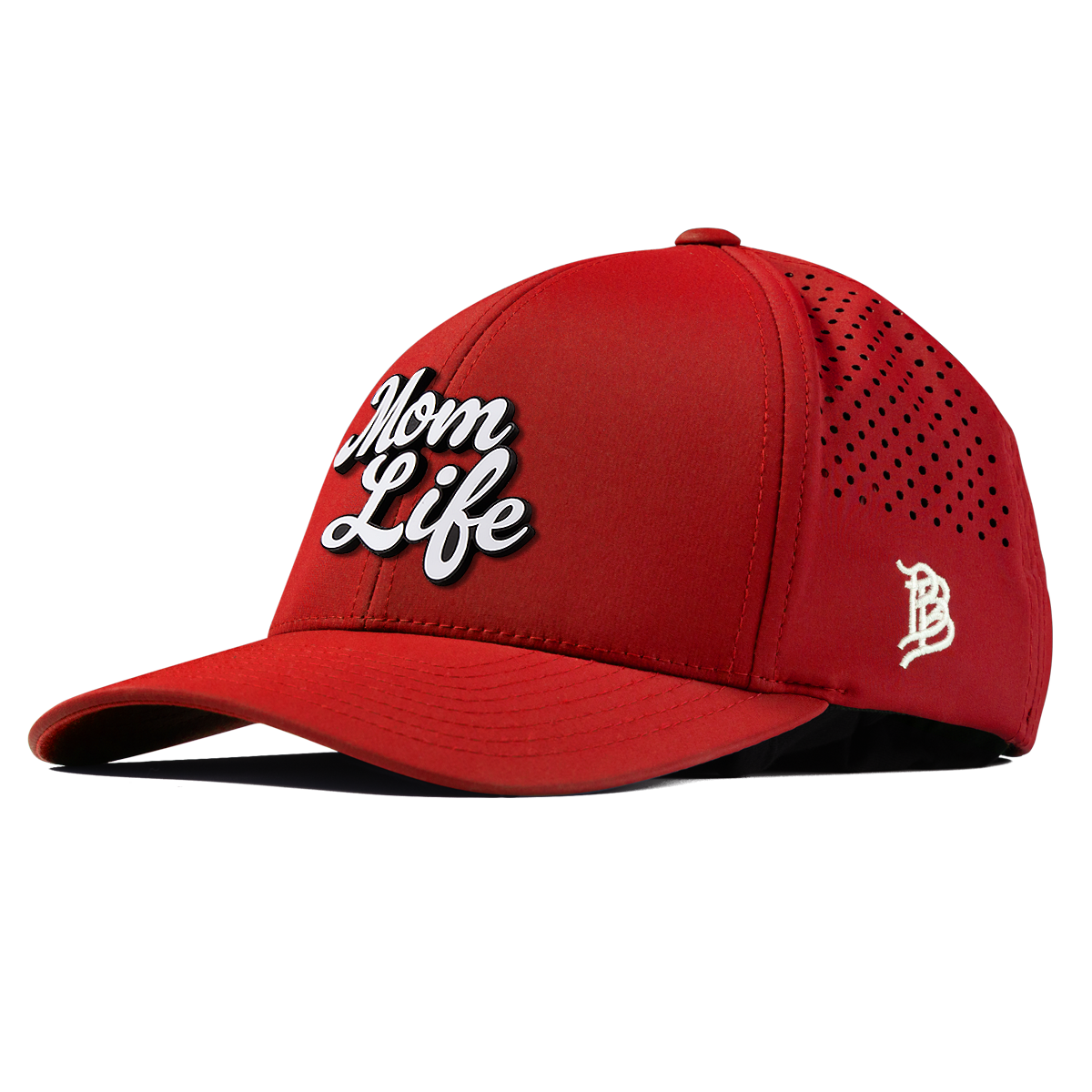 Mom Life Script Curved Performance Red