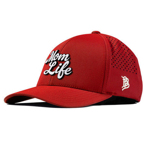 Mom Life Script Curved Performance Red