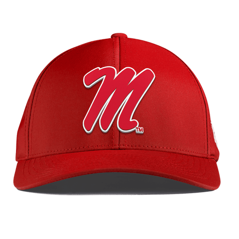 University of Mississippi "Ole Miss Block M Red" Curved Performance Red