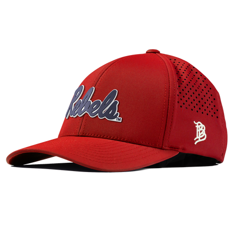 University of Mississippi "Ole Miss Navy Rebels" Curved Performance Red