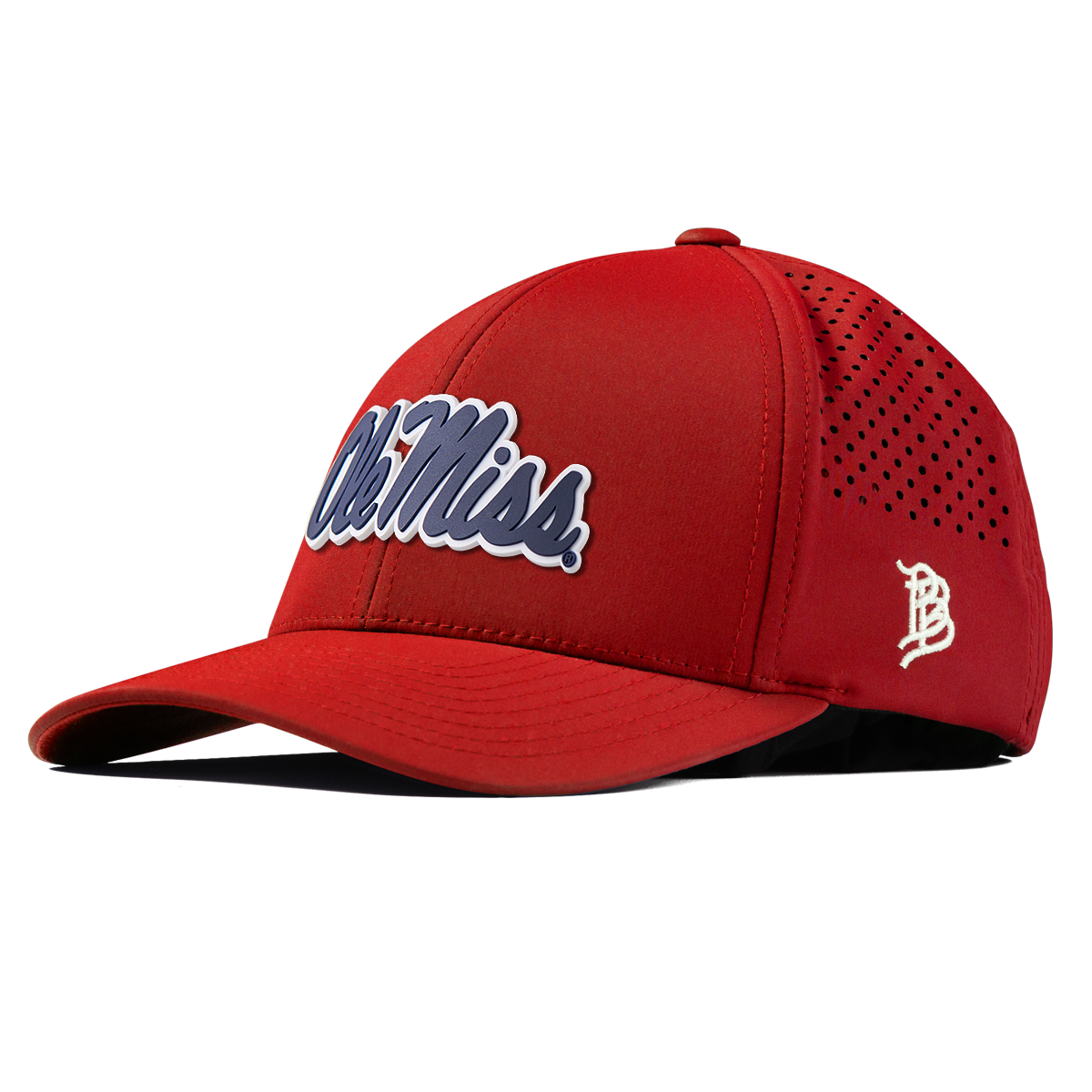 University of Mississippi "Ole Miss Navy Script" Curved Performance Red