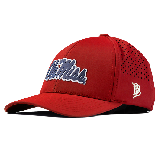 University of Mississippi "Ole Miss Navy Script" Curved Performance Red