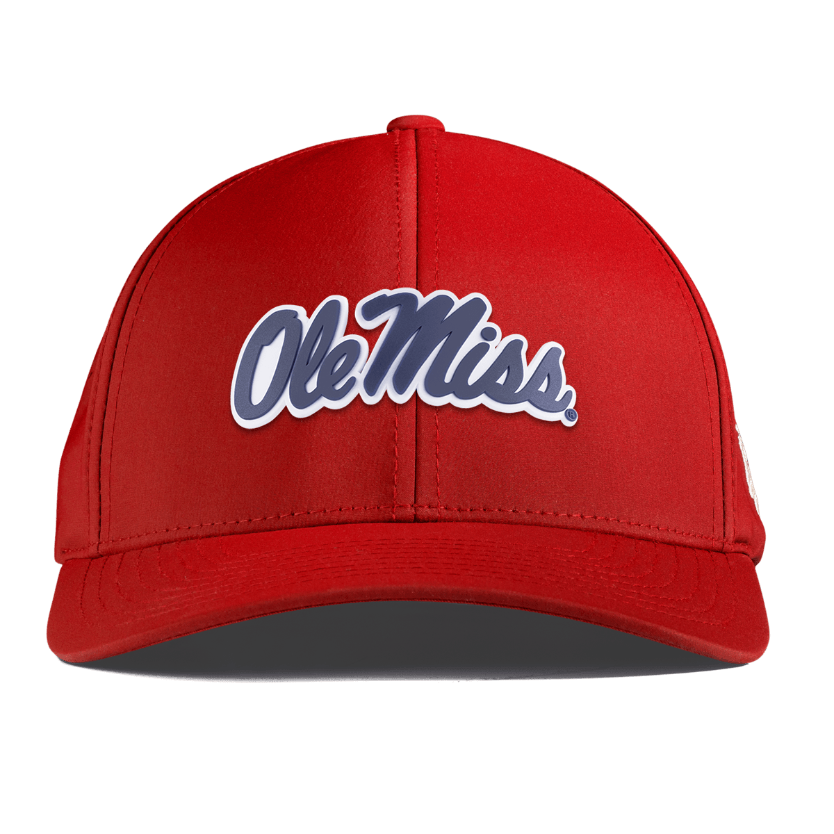 University of Mississippi "Ole Miss Navy Script" Curved Performance Red
