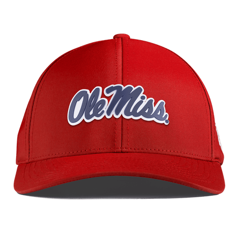 University of Mississippi "Ole Miss Navy Script" Curved Performance Red