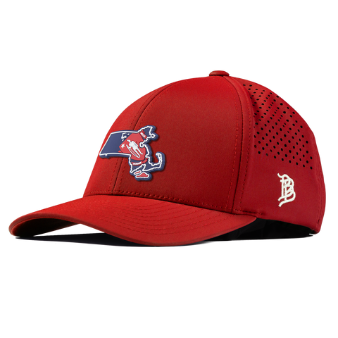 Massachusetts Patriot Series Curved Performance Red