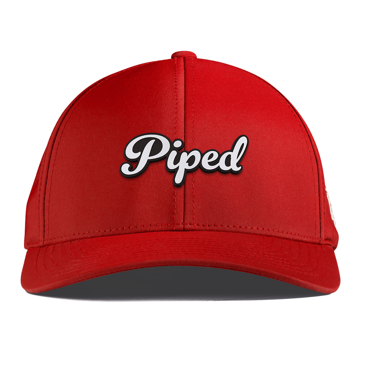 Piped Script Curved Performance Red
