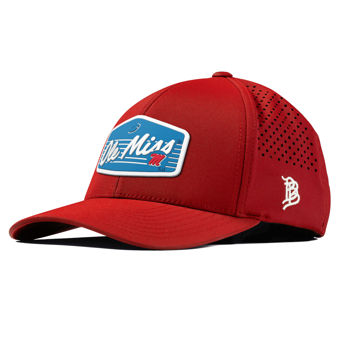 University of Mississippi "Rebel Football" Curved Performance Red