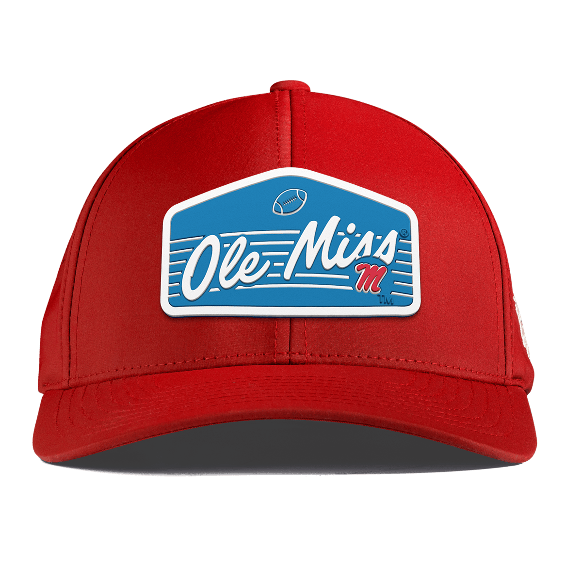 University of Mississippi "Rebel Football" Curved Performance Red