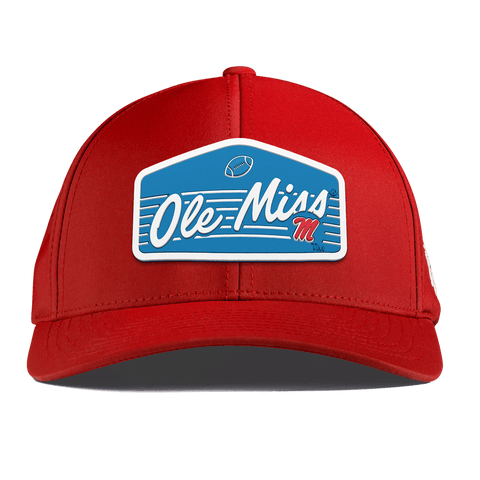 University of Mississippi "Rebel Football" Curved Performance Red