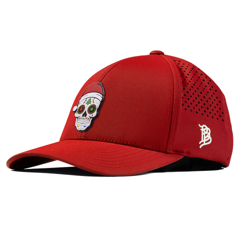Santa Skull PVC Curved Performance Red