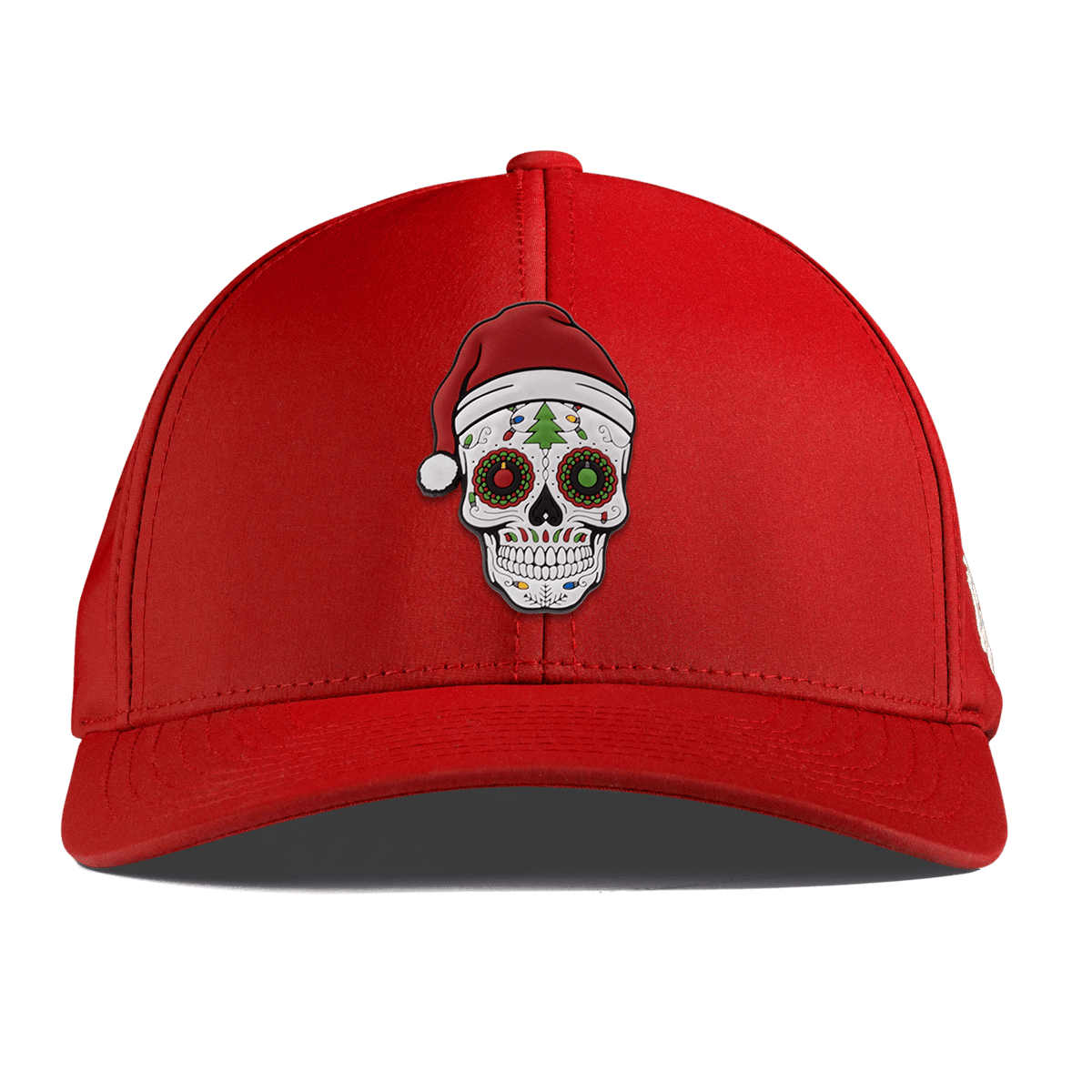 Santa Skull PVC Curved Performance Red
