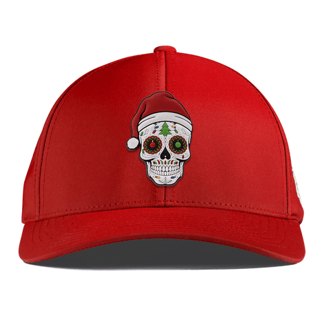 Santa Skull PVC Curved Performance Red