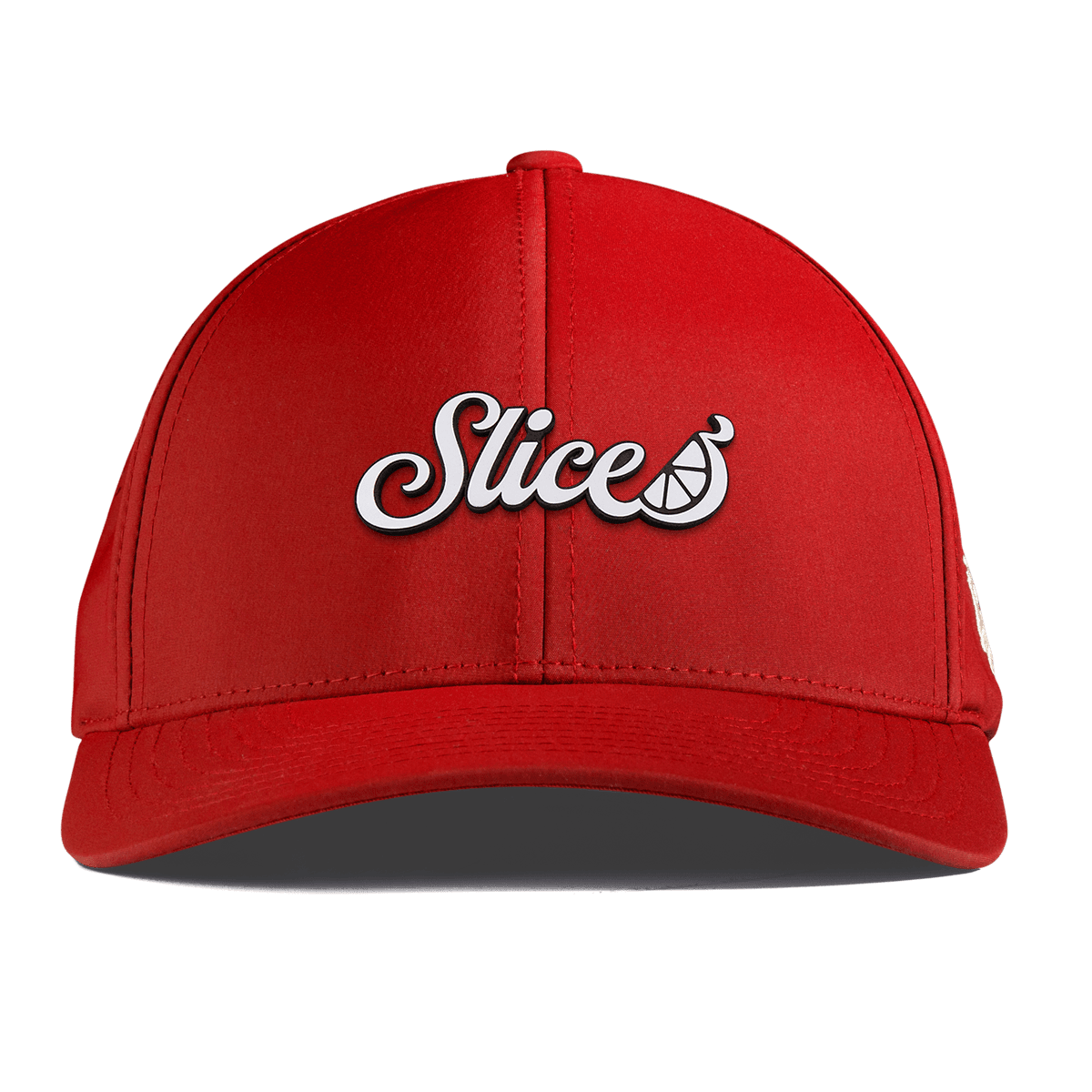 Sliced Script Curved Performance Red