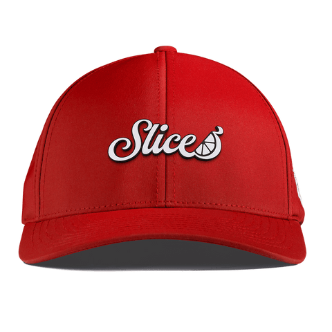 Sliced Script Curved Performance Red