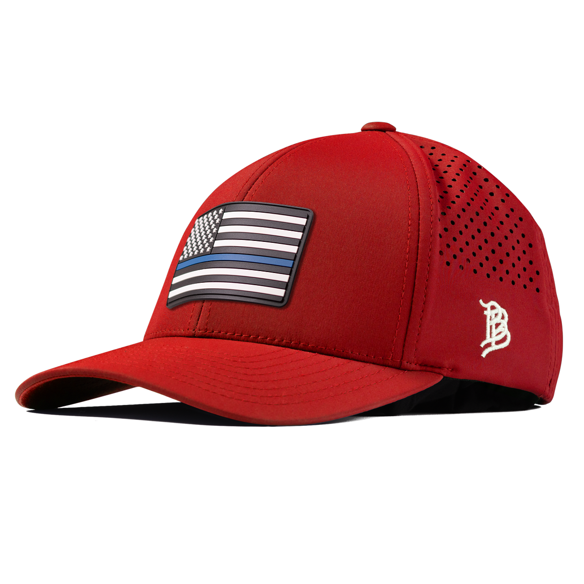 Thin Blue Line PVC Curved Performance Red