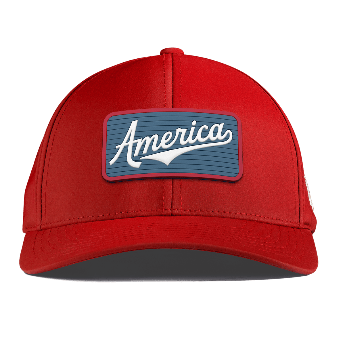 USA America Badge Curved Performance Red