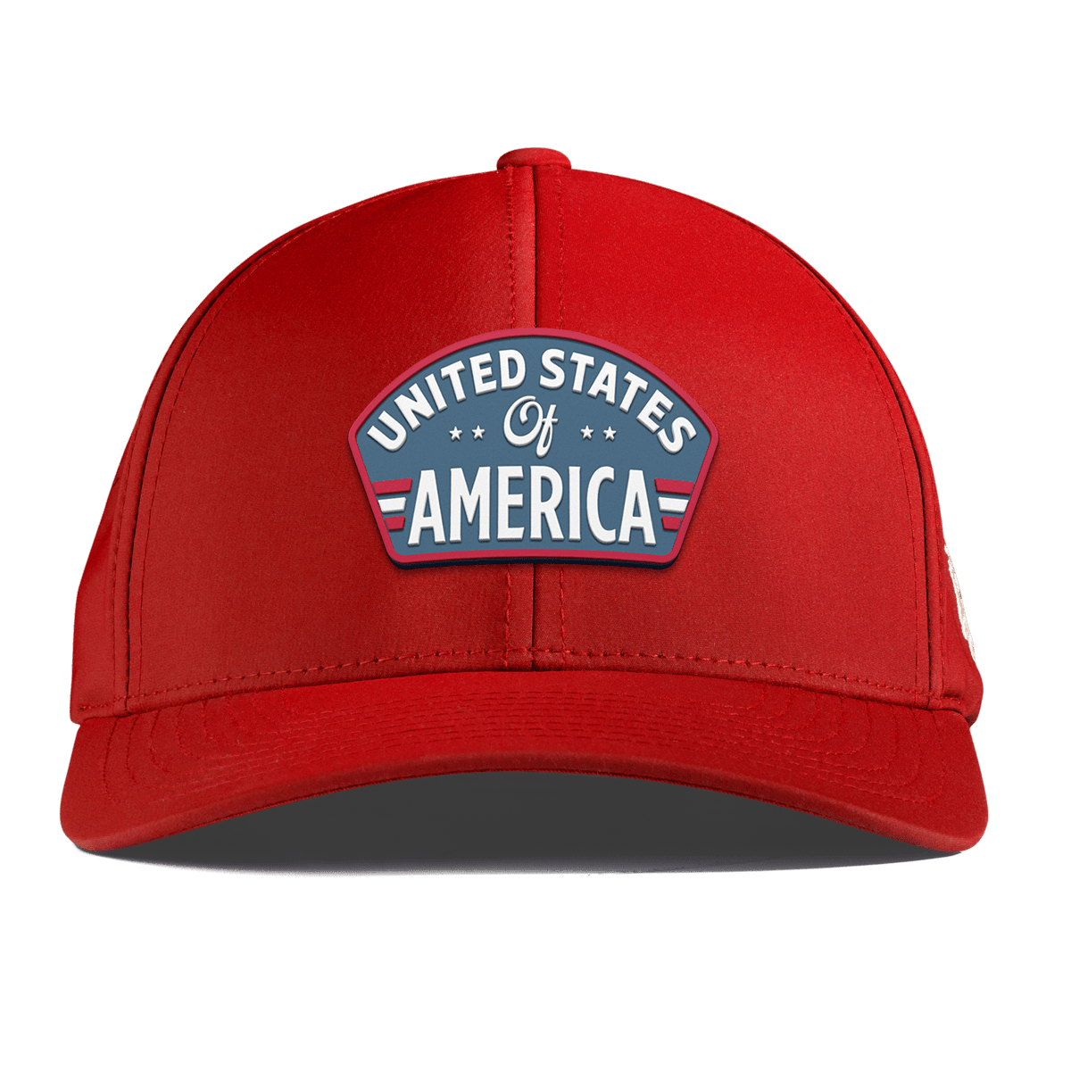 United States of America Badge Curved Performance Red