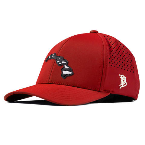 Hawaii Vintage Curved Performance Red