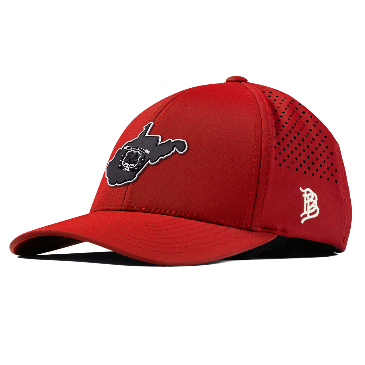 West Virginia Vintage Curved Performance Red
