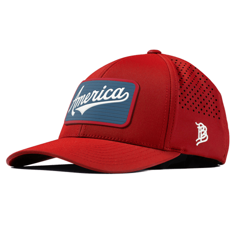 XL USA America Badge Curved Performance Red