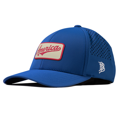 America Badge Curved Performance Royal