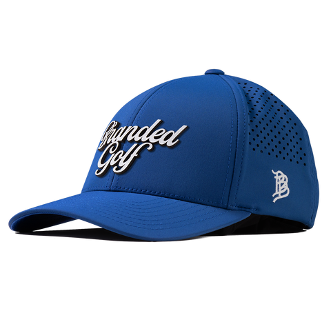 Branded Golf Script Curved Performance Royal