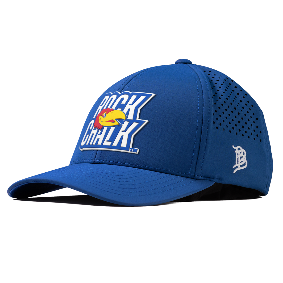 University of Kansas "Kansas Rock Chalk Block" Curved Performance Royal