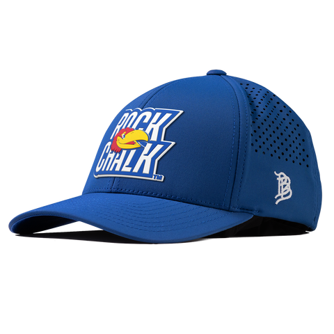 University of Kansas "Kansas Rock Chalk Block" Curved Performance Royal