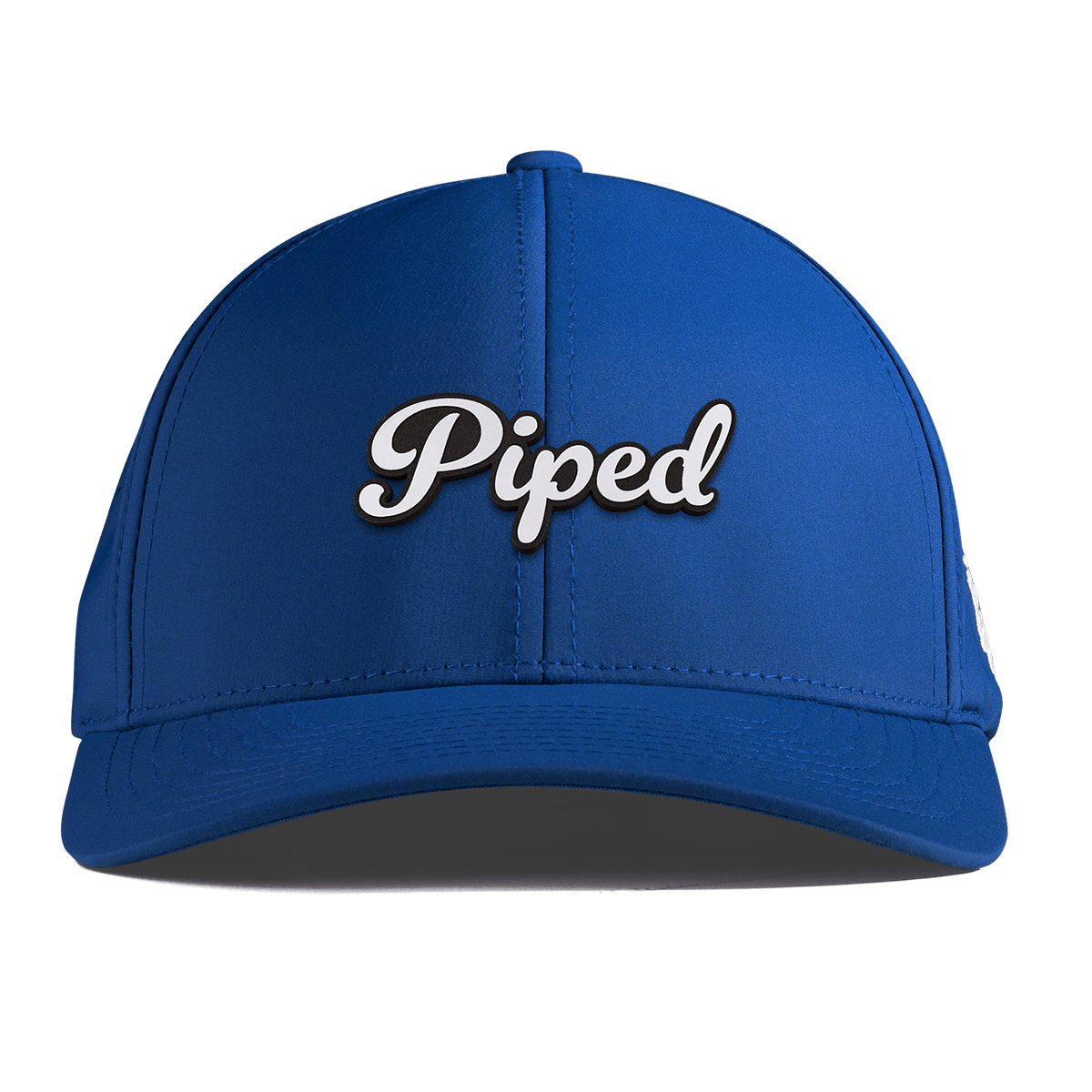 Piped Script Curved Performance Royal