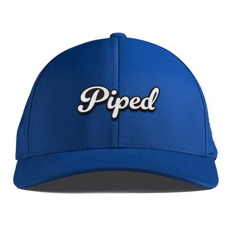 Piped Script Curved Performance Royal