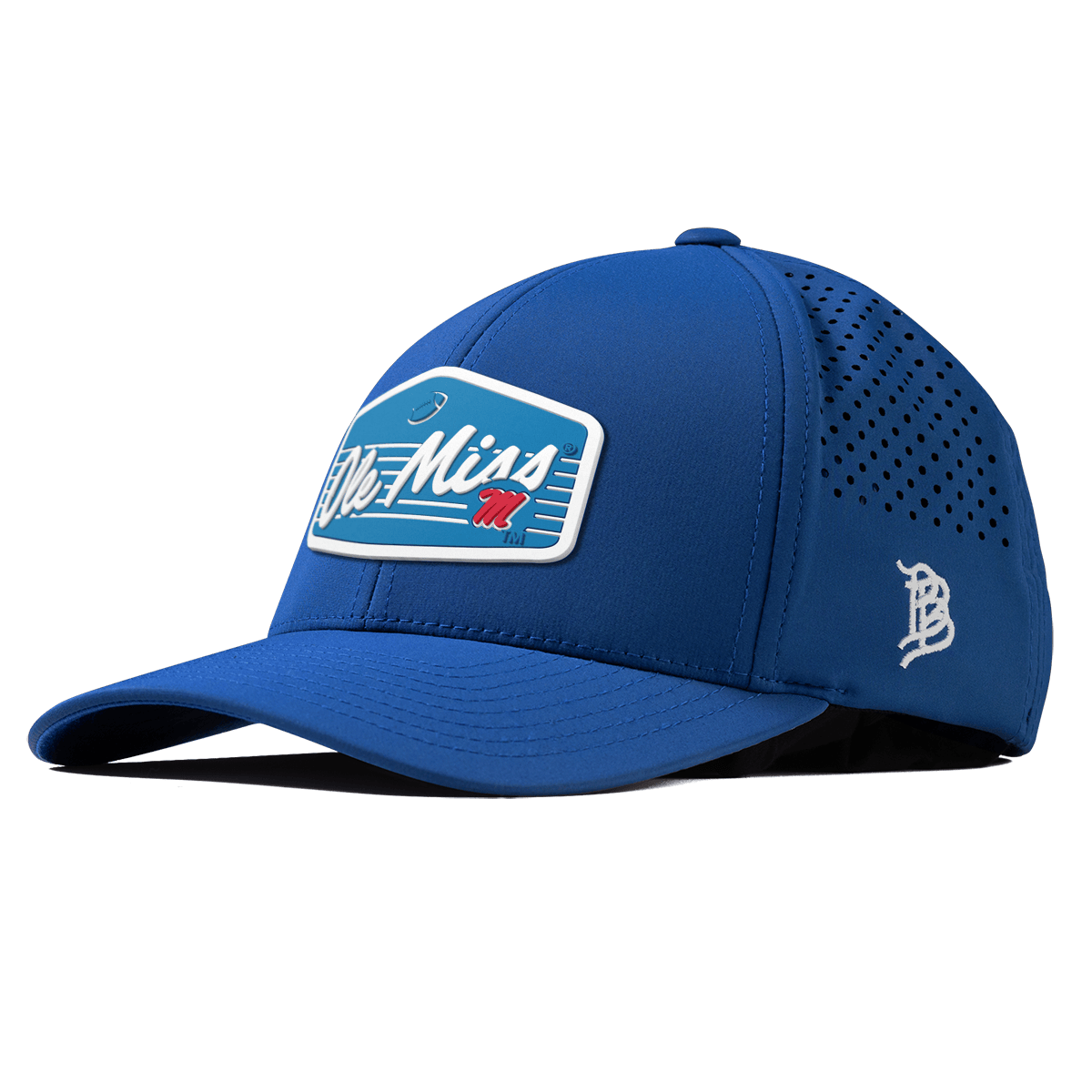 University of Mississippi "Rebel Football" Curved Performance Royal